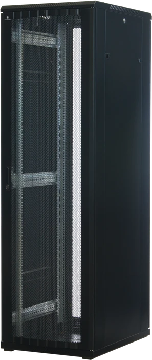 Rockstable 19" Serverschrank 42HE, Gitternetztür, IP2X, schwarz, 800mm tief