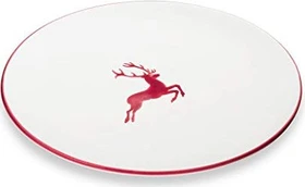 Gmundner Keramik Bordeauxroter Hirsch Speiseteller Cup 28cm