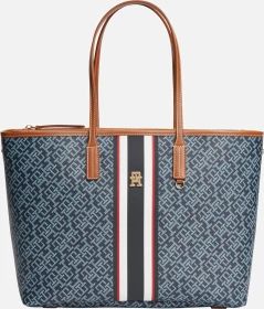 Tommy Hilfiger Monoplay Branding Tote Shopper blue mix
