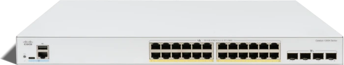Cisco Catalyst 1300X Rackmount Gigabit Managed Switch, 24x RJ-45, 4x SFP28, 385W PoE+