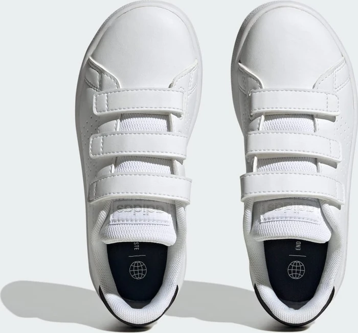 adidas Advantage Court Lifestyle Hook-and-Loop cloud white/core black/silver metallic (Junior)