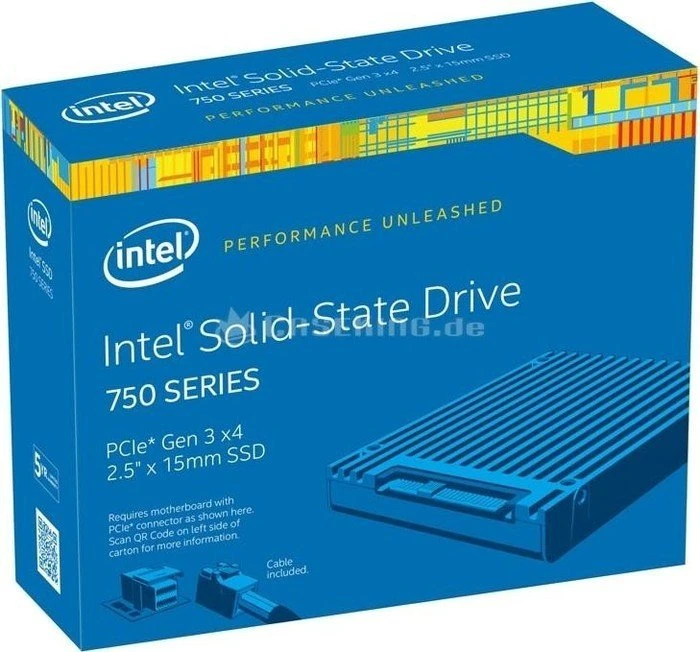 Intel SSD 750 400GB, 2.5" / U.2 / PCIe 3.0 x4