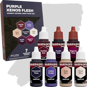 Army Painter Warpaints Fanatic Combat Se7ens Purple Xenos Flesh Farbset, 7-tlg.