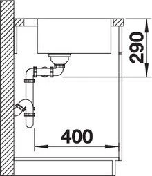 Blanco Andano 400/400-IF/A InFino Einbau Doppelspüle mit Ablauffernbedienung edelstahl