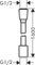 Hansgrohe AXOR ShowerSolutions Textilbrauseschlauch 1.60m mit konischer und zylindrischer Mutter chrom Vorschaubild