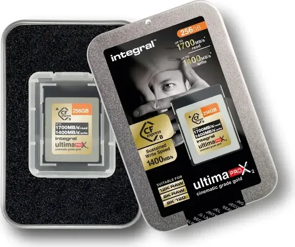 Integral ultima PRO X2 Cinematic Gold R1700/W1400 CFexpress 2.0 Type B 256GB