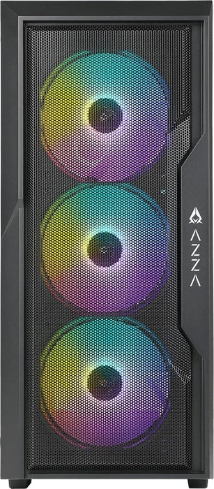 AZZA Fighter Black, schwarz, Glasfenster