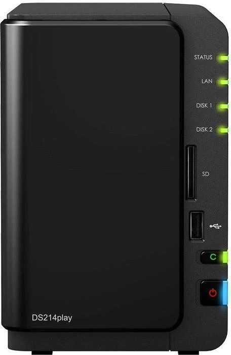 Synology DiskStation DS214play, 1GB RAM, 1x RJ-45 1000Base-T, 2x USB-A 3.0