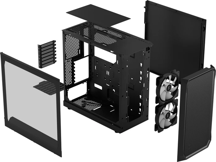 Fractal Design Focus 2 RGB, schwarz, Glasfenster