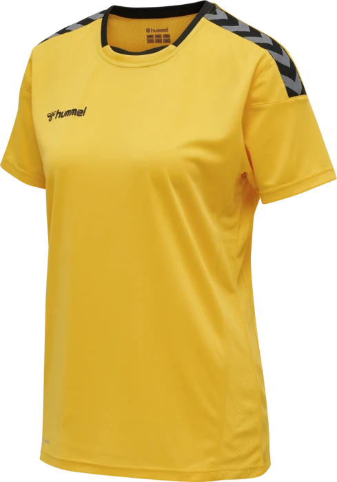 hummel Authentic Poly Jersey Funktionsshirt kurzarm gelb (Damen)