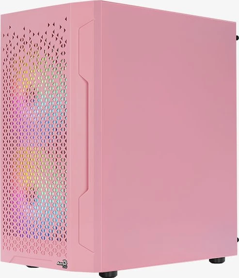 AeroCool Trinity Mini Pink, rosa, Lüfter LED Fixed RGB, Glasfenster