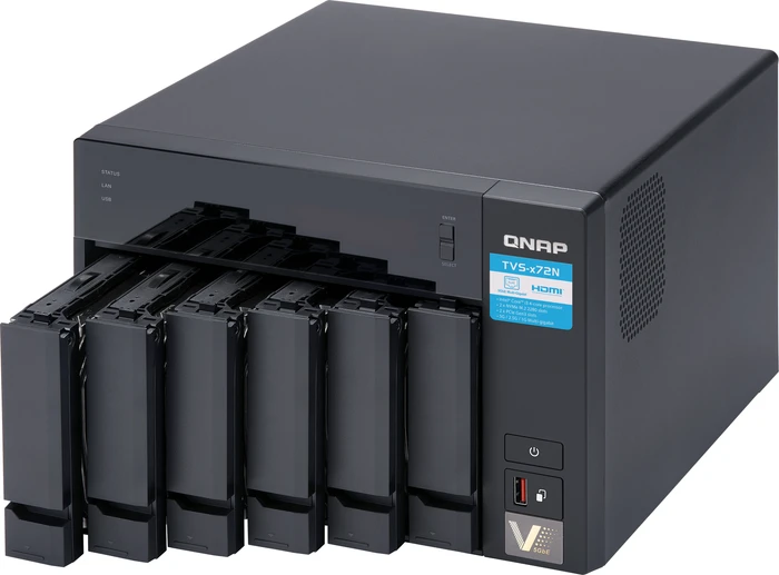 QNAP TVS-672N-i3-4G 5TB, 4GB RAM, 1x RJ-45 5GBase-T, 2x RJ-45 1000Base-T
