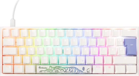 Ducky One 2 Pro Mini, PBT, weiß, LEDs RGB, MX RGB BLACK, USB, DE