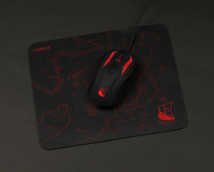 Konix Drakkar Raider Pack Gaming-Tastatur-Set, beleuchtete Tastatur, beleuchtete Maus und Mauspad, USB, DE