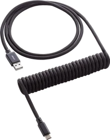 CableMod Classic Coiled Keyboard Cable USB Micro-B auf USB-A, Tastaturkabel (Spiral-Textilkabel), 1.5m, Midnight Black