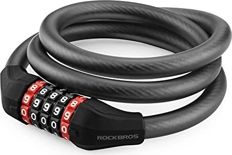 Rockbros RKS507-BK Kabelschloss, Zahlenkombination schwarz