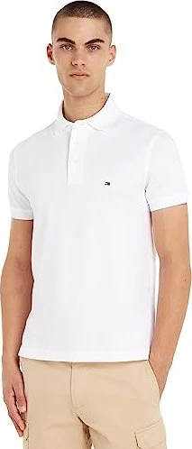 Tommy Hilfiger 1985 Slim Fit Poloshirt kurzarm weiß (Herren)