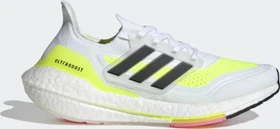 adidas Ultraboost 21 cloud white/core black/solar yellow (Damen)