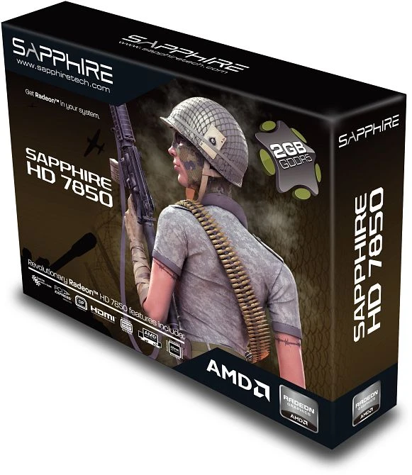Sapphire Radeon HD 7850, 2GB GDDR5, DVI, HDMI, 2x mDP, lite retail