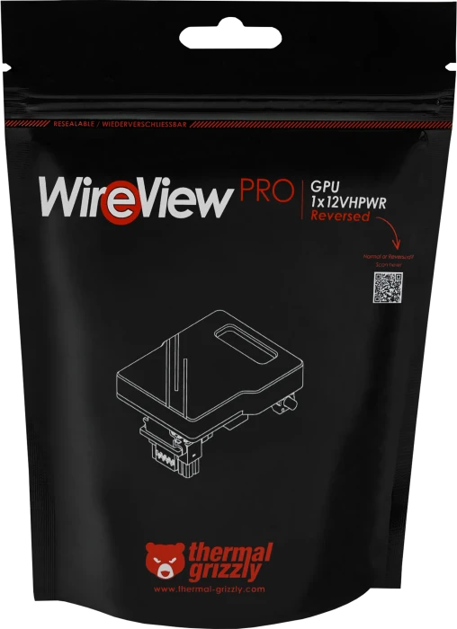 Thermal Grizzly WireView Pro GPU Reverse, 180°, 12VHPWR, Sense-Pins an der Unterseite