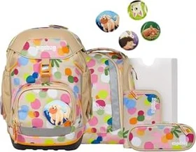 Ergobag Pack Flower PowBär 2025 Schulrucksack-Set, 6-tlg.