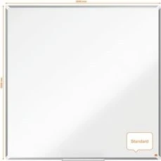 Nobo Whiteboard Premium Plus, Stahl, weiß, 120x120cm