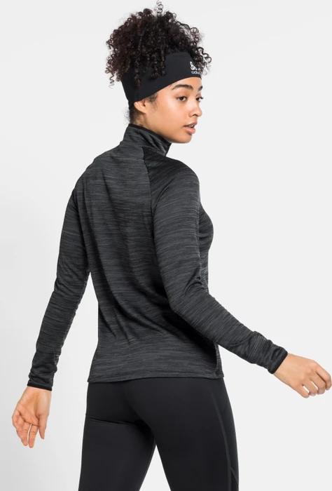 Odlo Run Easy Laufshirt langarm black melange (Damen)
