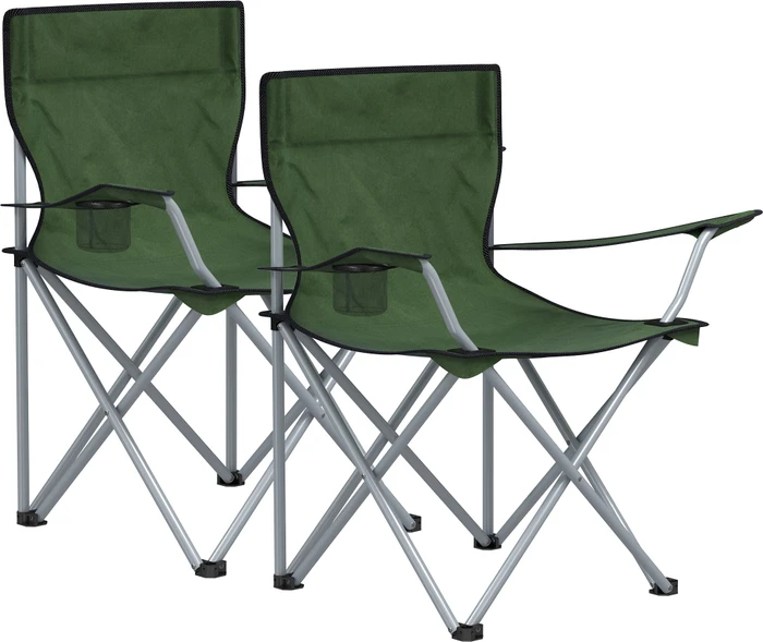 Songmics 2er Set Campingsessel military green