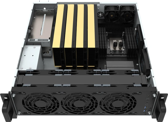 SilverStone RM31, Rackmount Server, schwarz/grau, 3HE, SFX-L