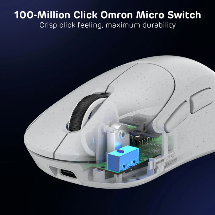 RK Royal Kludge MG5 8K Wireless Gaming Mouse, Save the Oceans grau, USB/Bluetooth