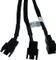 Phobya 3-Pin auf 3x 3-Pin Verteiler, sleeved, 60cm, schwarz Vorschaubild