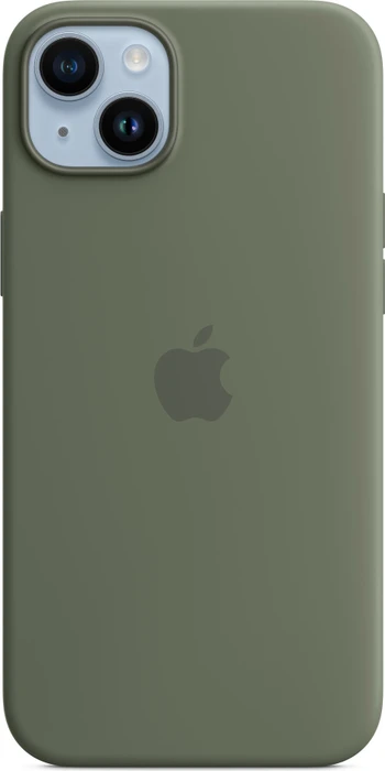 Apple Silikon Case mit MagSafe für iPhone 14 Plus Oliv