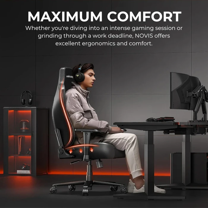 Anda Seat Novis Max Gamingstuhl, Size L, Kunstleder schwarz
