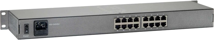 LevelOne FEP Rackmount Switch, 16x RJ-45, 242W PoE+