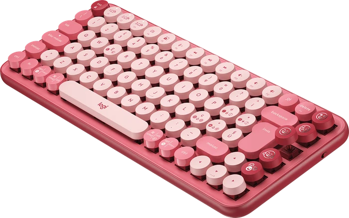 Logitech POP Keys Wireless Mechanical Keyboard, Logi Bolt, Heartbreaker, TTC BROWN, USB/Bluetooth, IT