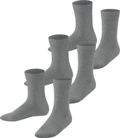 Falke Family Socken light greymel., 3 Paare (Junior)