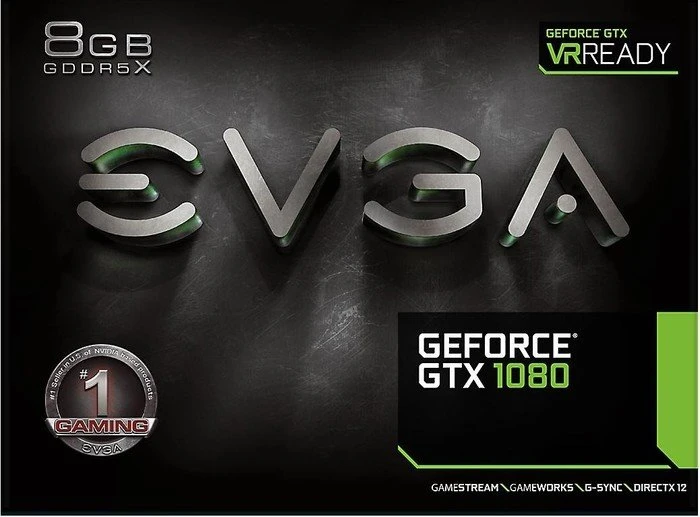 EVGA GeForce GTX 1080, 8GB GDDR5X, DVI, HDMI, 3x DP
