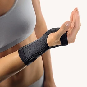 Bort Medical Handgelenkstütze mit Alu-Schiene links Größe M schwarz, 1 Stück