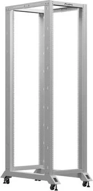 Lanberg Open Rack Series 19" Open Frame Rack 42HE, 4-Pfosten, mit Rollen, Flat Pack, tiefenverstellbar, 550-790mm, RAL 7035, 1000mm tief