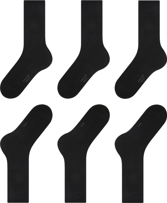 Falke Family Socken schwarz, 3 Paare (Herren)