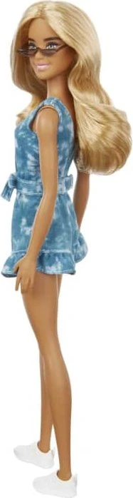 Mattel Barbie - Fashionistas Puppe blond im Tie-Dye-Kleid