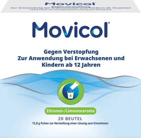 Norgine Movicol Zitrone/Limone Pulver zur Herstellung einer Lösung zum Einnehmen, 20 Stück
