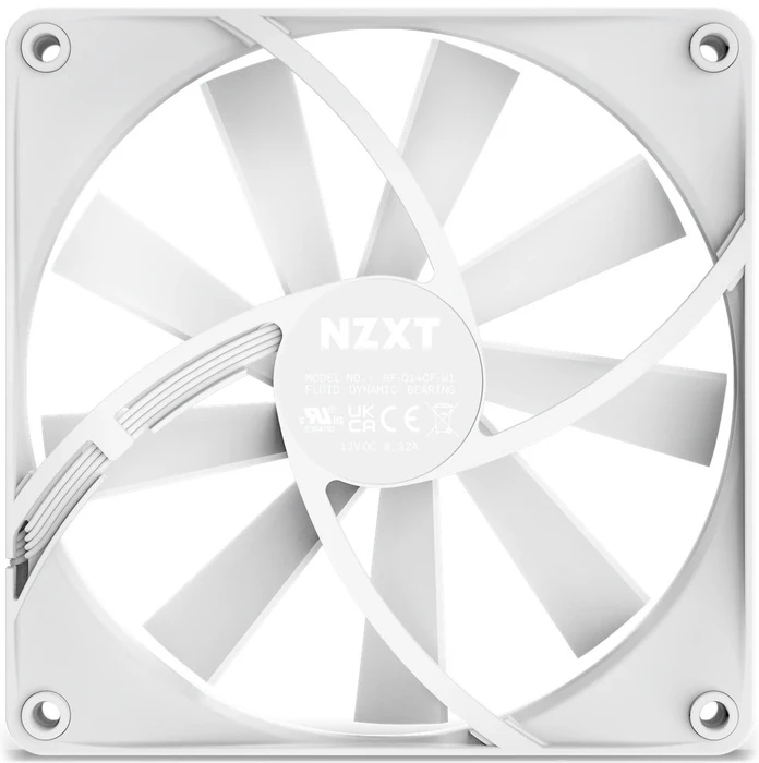 NZXT F Series F140Q (2022), Matte White, weiß, 140mm