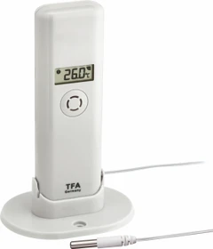 TFA Dostmann Weatherhub Temperatur-/Feuchtesensor mit Kabelfühler, Multisensor (30.3304.02)