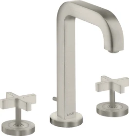 Hansgrohe Axor Citterio 3-Loch Waschbeckenarmatur mit Kreuzgriffen edelstahloptik