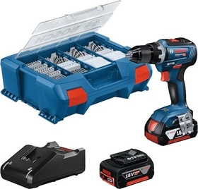 Bosch Professional GSR 18V-55 Akku-Bohrschrauber inkl. Koffer + 2 Akkus 4.0Ah + Zubehör