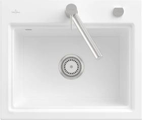 Villeroy & Boch Subway Style 60 S Einbau Becken mittig mit Ablauffernbedienung snow white