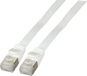 EFB Elektronik PVC Flach-Patchkabel, Cat6a, U/FTP, RJ-45/RJ-45, 5m, weiß