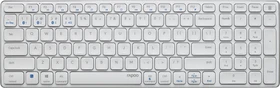 Rapoo E9700M Multi-mode Wireless Ultra-slim Keyboard, weiß, USB/Bluetooth, DE