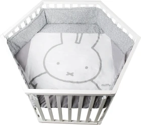 roba Laufgitter Miffy 6-eckig inkl. Schutzeinlage weiß